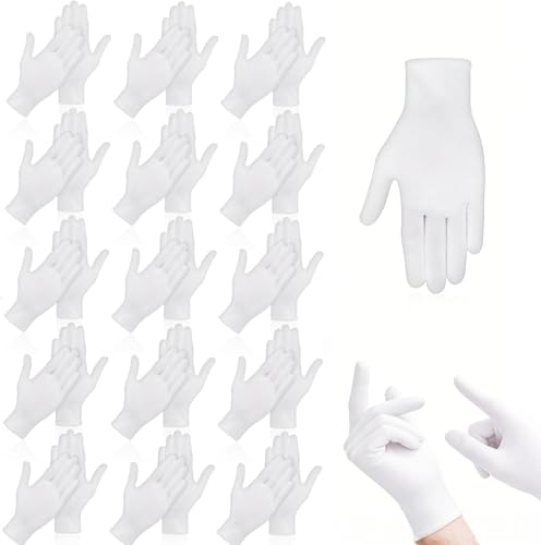 36 Pcs White Cotton Gloves for Dry Hands Sleeping, Men&Women