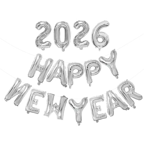 2025 Feliz Año Nuevo Globo Decorativo Feliz Año Nuevo, globo decorativo para fiesta de Año Nuevo, accesorios para decoración de fiesta de Año Nuevo, juego de decoraciones de año nuevo 2025, para