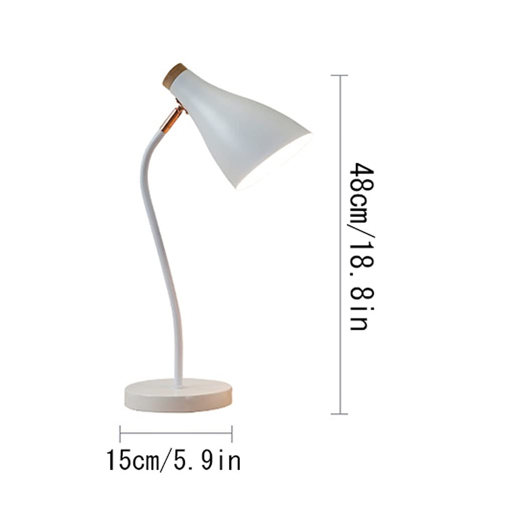 Schreibtischlampe LED -Schreibtischlampe Verstellbarer Halskragen Tischlampe Weiche Lichtschutzschutz für das Lesen zum Arbeiten oder zur Schule (grün) Home Office Dekoration, Geschenke (Farbe: Weiß)