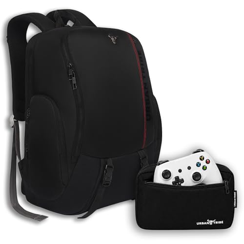 Image of URBAN TRIBE Gamzo 35L Gamers Laptop Backpack for every Genz Z | Fits 17 Inch Laptop | RGB-Ready Gaming Backpack | Anti-Theft, RFID Safe, Shockproof, Weather-Resistant | USB-C Charging, Travel Bag