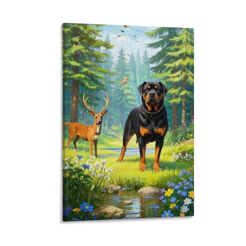 Décoration murale Rottweiler pour créer une ambiance chaleureuse dans votre salon