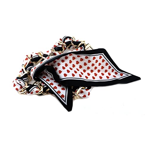 Image of Silk Scarf Purse Chain Strap Handbag Handle Replacement Elegant Bag Decoration for Ladies Bag