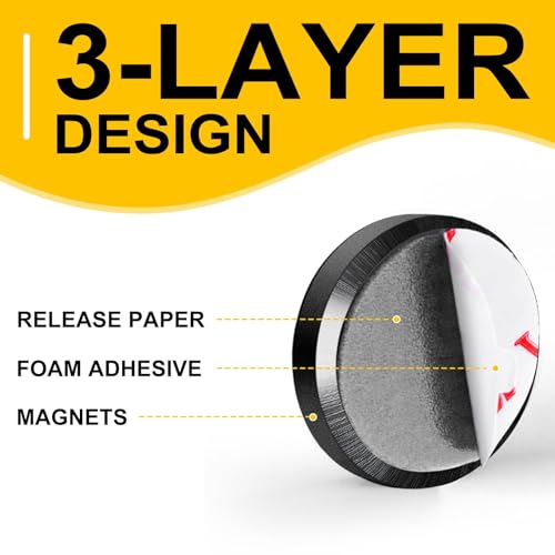 Image of DIYMAG Strong Adhesive Magnets,100pcs 0.47x0.12in for Fridge Refrigerator | Small Round Black Ceramic Button Neodymium Magnets, Heavy Duty,for Whiteboard,Crafts,Office, Scientific,Refrigerator