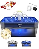 Veken Award-Winning Small Pet-Friendly Cat Water Fountain with Quiet Pump, Easy to Clean & Assemble, 50oz Mini Pet Water Dispenser Gifts for Christmas, Cats, Dogs and Small Animals, Blue