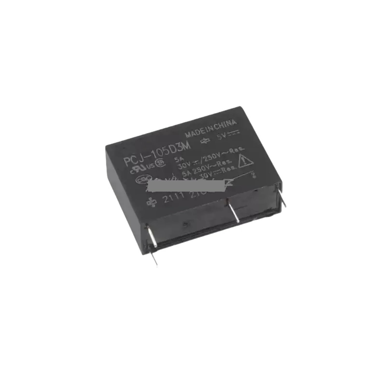 Relais PCJ-105D3M 5VDC 5A 4 broches pour circuits imprimés - Lot de 20 pièces