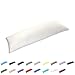 TAOSON 100% Cotton 300 Thread Count Body Pillow Cover Pillowcase Pillow Protector Cushion Cover with Zippers Only Cover No Insert (White,21"x54")