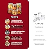 ZENO Clip Top Glass Jars 500ml 6PCS | Airtight Glass Storage | Perfect for Dry Food, Coffee Beans & Tea Bags | Kitchen Preserving & Spice Containers - Image 3