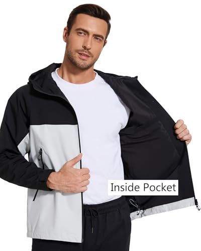 Chubasquero impermeable y ligero unisex con capucha ajustable 5