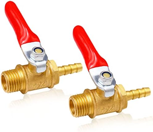 Hooshing 2PCS 5/8" Barb X 3/4" Female GHT Brass Water Hose Adapter With