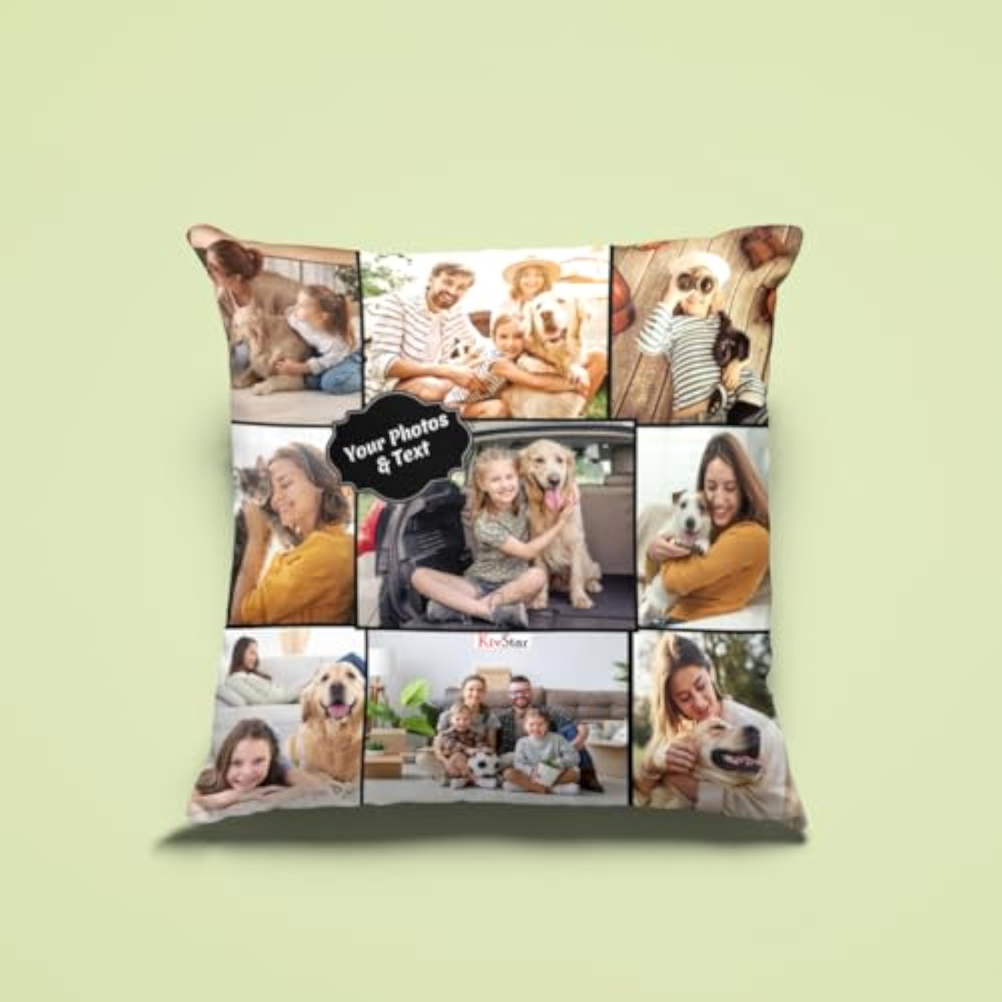 Personalized Photo Pillow with Name, Custom Cushion Gift for Birthdays