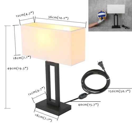 Lámpara de mesa blanca Yosoan para interiores miniatura 2