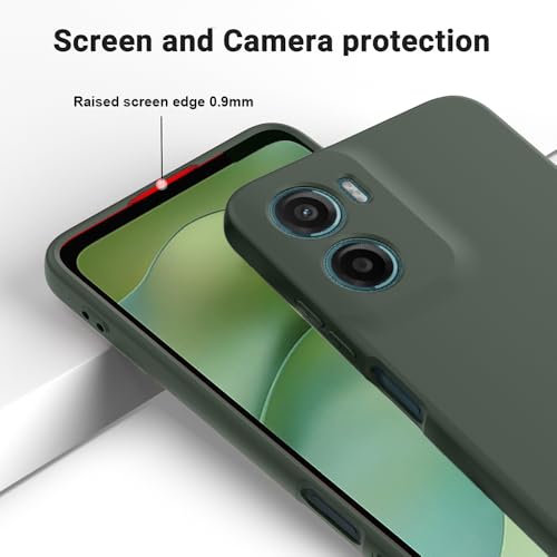 Image of Back Cover for Motorola Moto G06 4G / G06 Power 4G | Full Camera Protection | Premium Liquid Silicon Case | Flexible Bumper Case for Motorola Moto G06 4G / G06 Power 4G (Military Green)