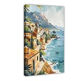 BIRART Lienzo decorativo de Mallorca con acuarela, 20 x 30 cm