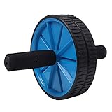 Abdominal wheel Silent Roller Fitnessgeräte Home Bauchrad Anti-Rutsch-Bauchmuskelrad Doppelrad Fitnessrad Bauchtrainer Doppelrad mit Schaumstoffgriff für Krafttraining