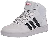adidas unisex child Hoops Mid 2.0 Indoor Court Shoe, White/Ink/Scarlet, 12 Little Kid US