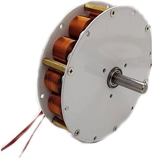 Mini Gerador De Disco De 80W-100W Gerador De Núcleo De Ferro Gerador Trifásico Trifásico Multipolar De Baixa Velocidade Velocidade Nominal Do Gerador: 100-650 Rpm, O Diâmetro Do Eixo É De 8 Mm