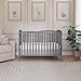 Dream On Me Chelsea 5-in-1 Convertible Full-Size Baby Crib in Steel Grey, GreenGuard Gold & BSA, Pinewood, 4 Mattress Heights, Converts to Toddler, Day & Full-Size Bed, Modern Classic Nursery