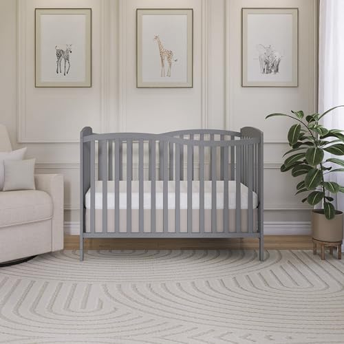 Image of Dream On Me Chelsea 5-in-1 Convertible Crib in Steel Grey, JPMA Certified