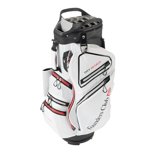 Founders Club Splash Waterproof Golf Cart Bag Ultra Dry for Rainy Days on The Golf Course Light Weight 14 Way Full Length Divider Plus External Putter Tube and Rain Hood