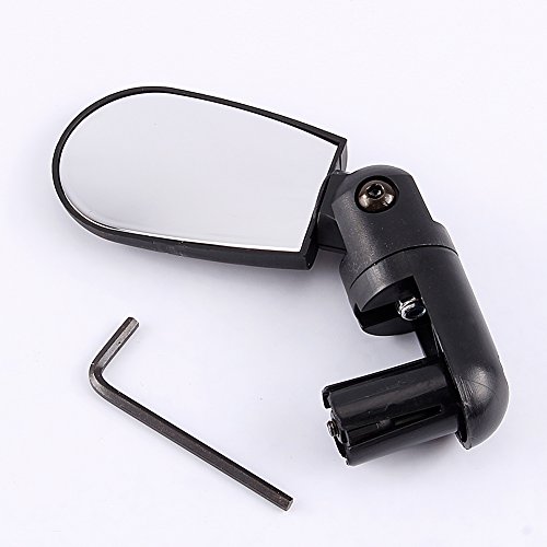 VGEBY Mirror, Adjustable Flexible 360 Rotation Handlebar Rearview Mirror for Mountain Road Fixed Gear Rear View Mirror Handlebar Mount End Mirror
