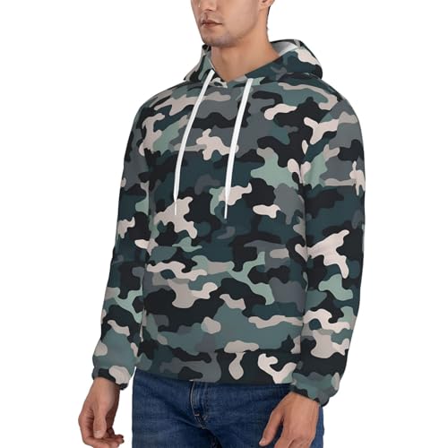 Men's Fleece Pullover Hoodie Long Sleeve Hooded Abstract Camouflage Sweatshirt Casual Shirts With Pockets3