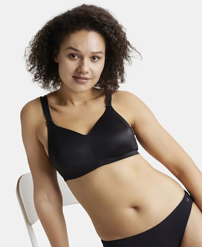Image of Jockey 1841 Minimizer Bra | Wirefree | Non Padded | Full Coverage with Broad Fabric Straps | Microfiber Nylon Elastane Fabric