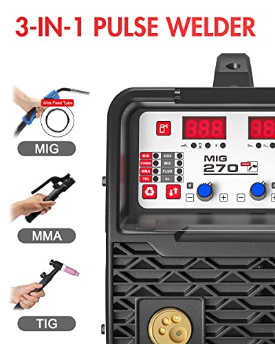Andeli Mig Welders 110/220 Volts With Gas And Gasless,200Amp Aluminum Welder,Welding Machine 3 In 1 Gas Mig Gasless Flux Core/Lift Tig/Stick Multiprocess Welder Machine #TOP3