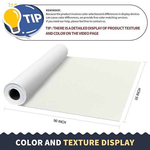 Image of ONine Leather Repair Patch,Leather Repair Tape, 16 x 90 inches Leather Repair Patch for Furniture,Vinyl Repair kit,Leather Couch Patch,for Sofas, Furniture, car Seats(White-Litchi Grain)