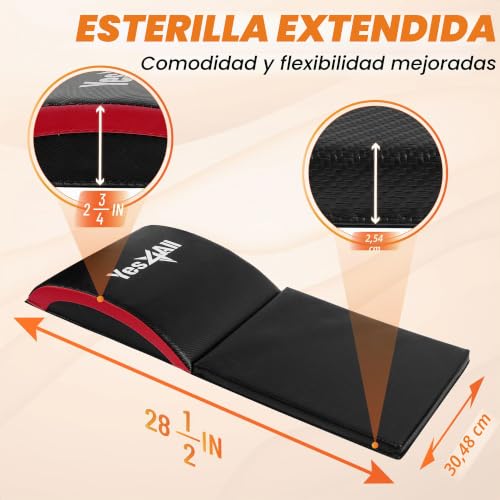 Ab Mat Yes4All alfombrilla de ejercicio para abdominales y soporte lumbar en rutinas core 5