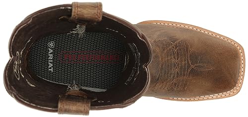 ARIAT Men's Cowboss Western Boot - Crinkled Brown/Prairie Green, 9.5 Medium