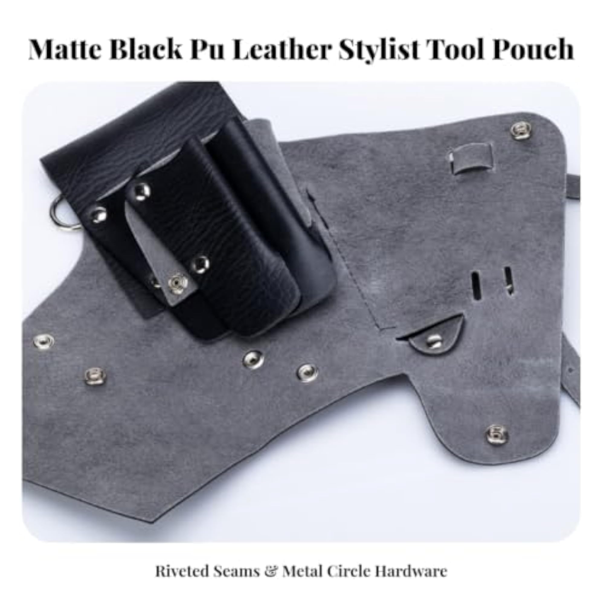 Leather Hairstyling Tool Waist Pouch with Waist Belt