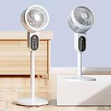 Ventilatore raffreddatore d'aria oscillante, 135°+90° omnidirezionale con telecomando, motore CC silenzioso, altezza regolabile, 3 velocità e modalità, timer 12 ore, per camera da letto e ufficio