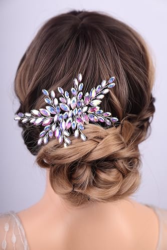 Peine para cabello con cristales brillantes para bodas miniatura 1