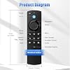 Control Remoto de TV de Repuesto para Todas las Series Fire, Compatible con Fire Smart TV Stick/TV Cube/Stick Lite/HD/4K Max/4K, para Control Remoto Insignia TV, Smart TV 3ra Generación con Control por Voz 8