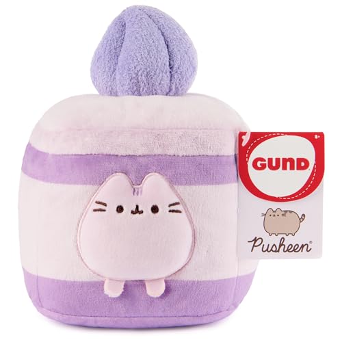 GUND Pusheen Lavender Spongecake Plush, Squishy Toy, Collectible Plush Toy, Dessert Plush, Cat Stuffed Animal for Ages 8 and Up, Purple, 6” image 5