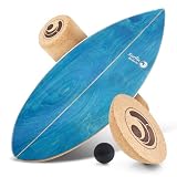 Balance Board - Wobble Board inkl. Rolle, Halbkugel und Balance Ball - Surf-Trainer für Erwachsene & Jugendliche - ...