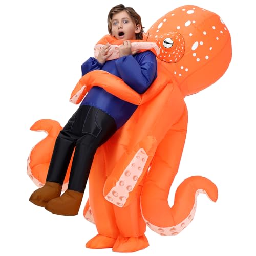 Inflatable Costume Octopus for Kids,Halloween Blow Up Octopus Cos...