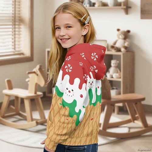 Image of Coloranimal Unisex Girls and Boys Long Sleeve Hoodies Hoody Athletic Pullover Sweatshirts Tops Age 6-16year
