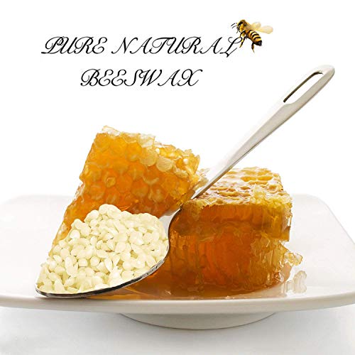 HELLY White Beeswax Pellets 160 oz / 10 LB 100% Pure and Natural Triple Filtered for Skin, Face, Body and Hair Care DIY Creams, Lotions, Lip Balm and Soap Making Supplies