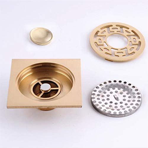 Odpływ podłogowy do kuchni i łazienki, kwadratowy system drenażowy, 10 x 10 cm, trwały roztwór odpadów do wilgotnych pomieszczeń i pryszniców, łatwa instalacja