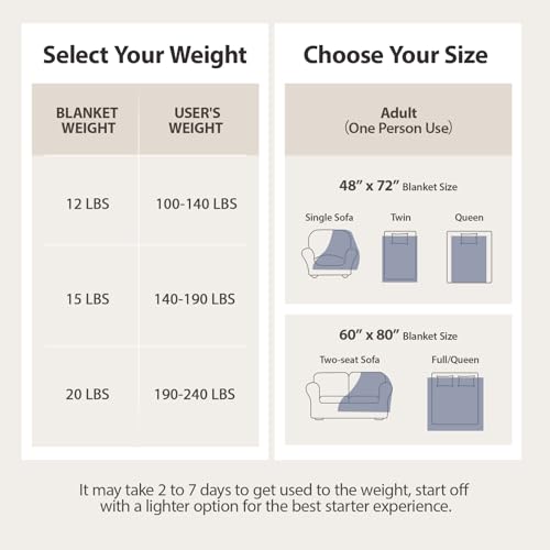 Image of Ultra-Soft Weighted Blanket for Adults(12 lbs, 60 inch x 80 inch Queen Size)