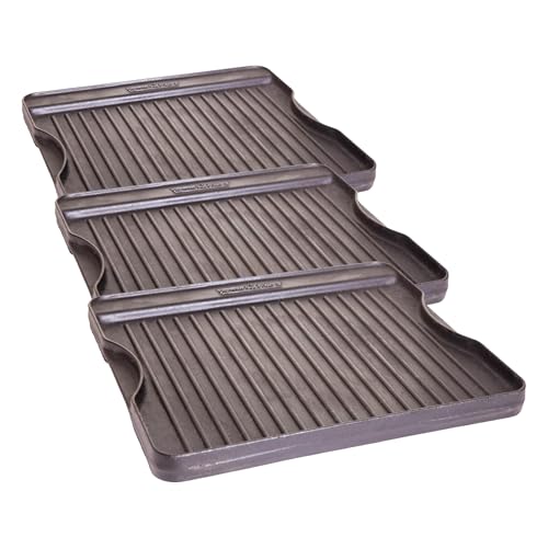Image of Camp Chef Reversible Pre-Seasoned Cast Iron Griddle, Cooking Surface 14 in. x 16, Black (Pack of 3)