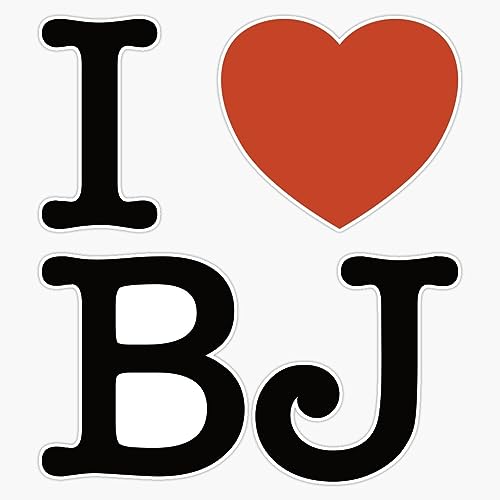I Heart Bj Sticker Vinyl Waterproof Sticker Decal Car Laptop Wall Window Bumper Sticker 5