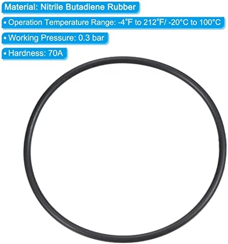 PATIKIL Nitrile Rubber O-Rings 58mm OD 54mm ID 2mm Width, 20 Pcs Metric Sealing Gasket for Faucet Plumbing Automotive Repair, Black - 3