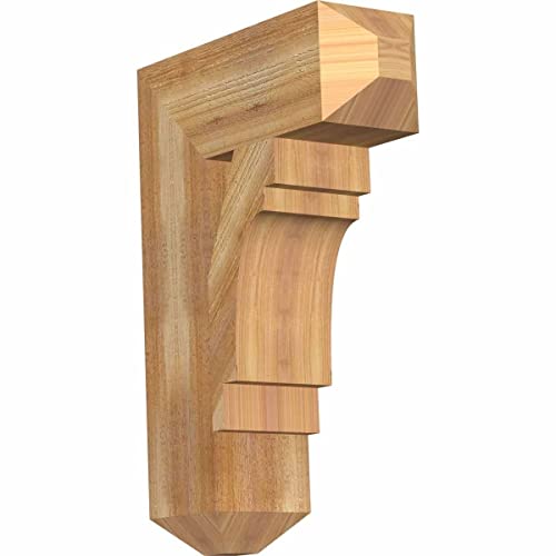 Ekena Millwork BKT06X18X26MRC04RWR Merced Craftsman Rough Sawn Bracket, 6" Width x 18" Depth x 26" Height, Western Red Cedar