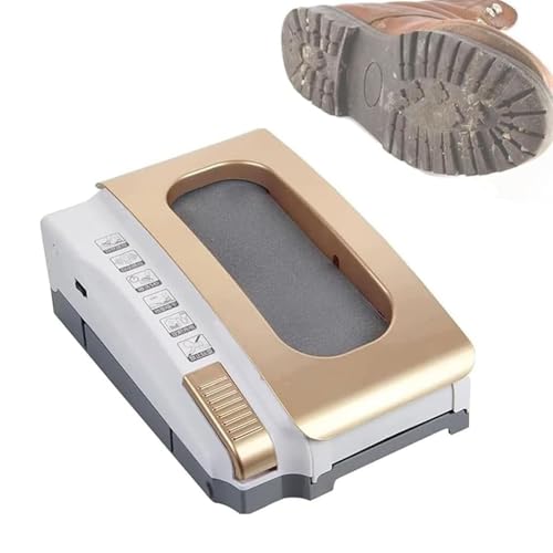 Sole Cleaning Machine, Automatic Boot Scraper, Shoe Cleaner, Fully Automatic Sole Cleaning Machine, Automatic Induction Shoe Polisher for Home Hotel Entrance Hall Sales Center(Gold)
