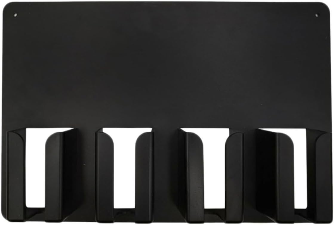 BETOOKY Wall Mounted Hair Clipper Storage Rack for Home and Salon, Black Pp Material Organizer Shelf with Simple Holes Design, Holds Four Hair Clippers to Keep Tools Tidy and Organized