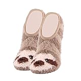 Women’s Animal Slipper Socks, OoohYeah Fuzzy Cozy Socks, Winter Cute Socks