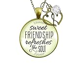 Gutsy Goodness 24' Friendship Necklace Sweet Refreshes Soul Life Quote Rose Jewelry