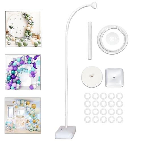 STFALI Arco de balões de 2,5 m, suporte para balões, casamentos, formatura e aniversário (branco)